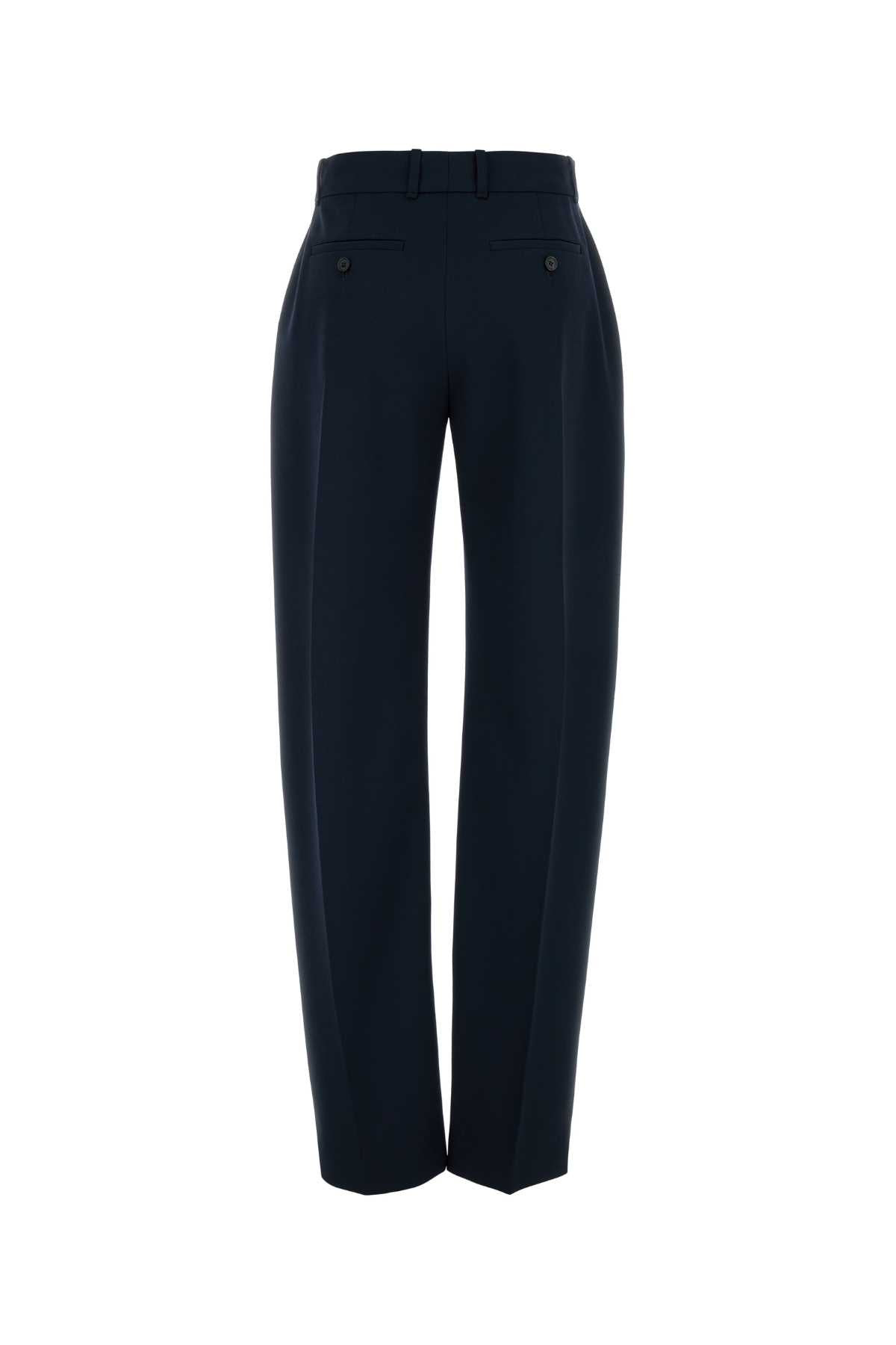 Alexander Mcqueen Women Navy Blue Wool Pant - 2