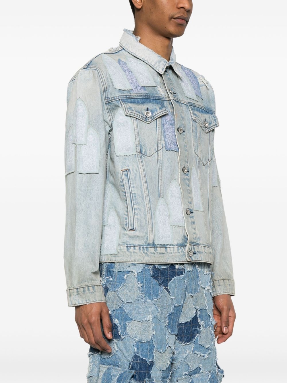 Patched Arched denim jacket - 3