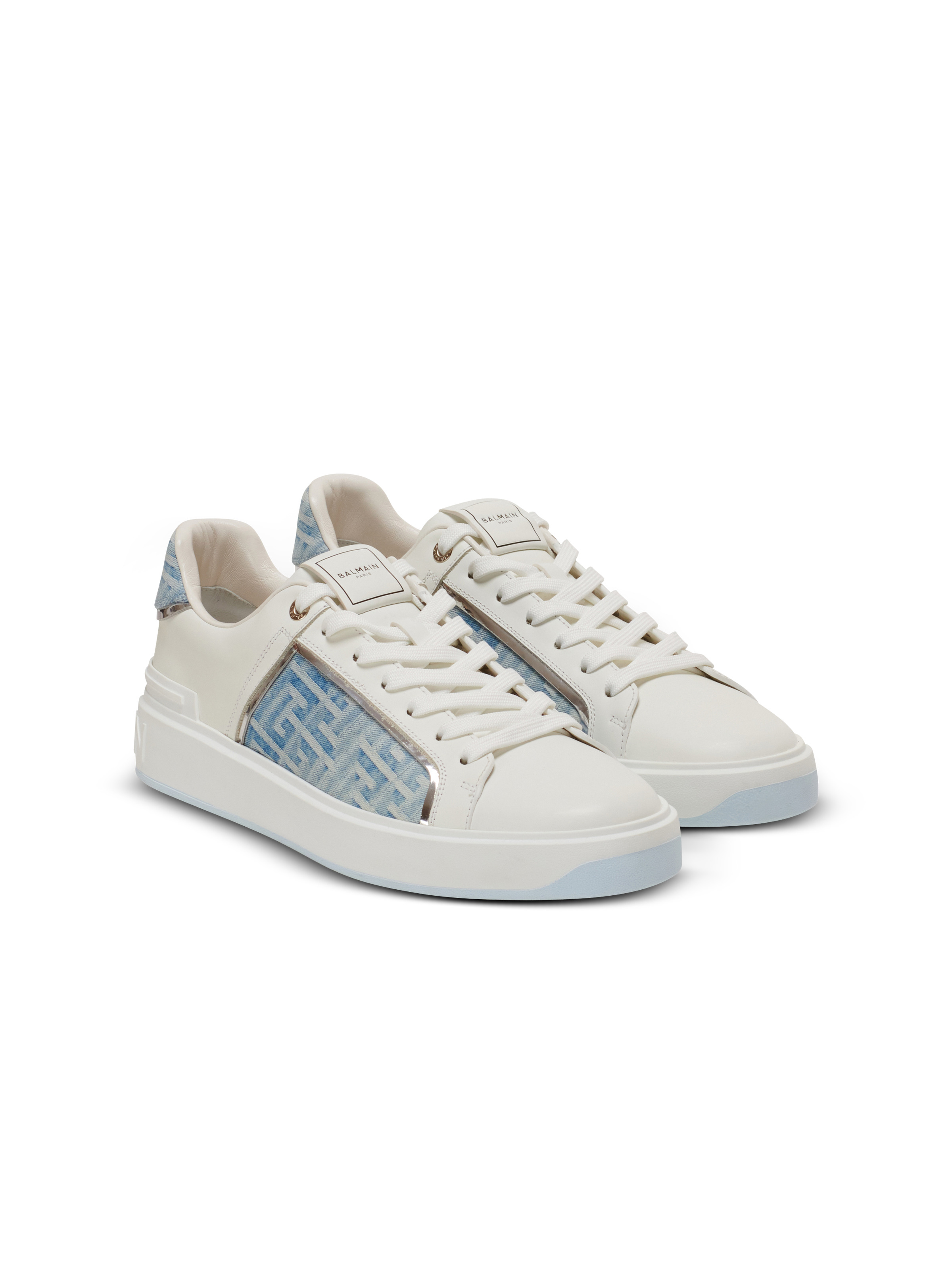 B-Court sneakers in leather and denim - 2