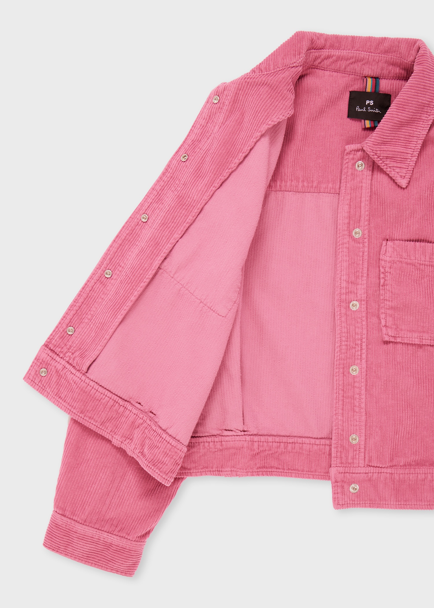 Women's Pink Corduroy Chore Jacket - 3