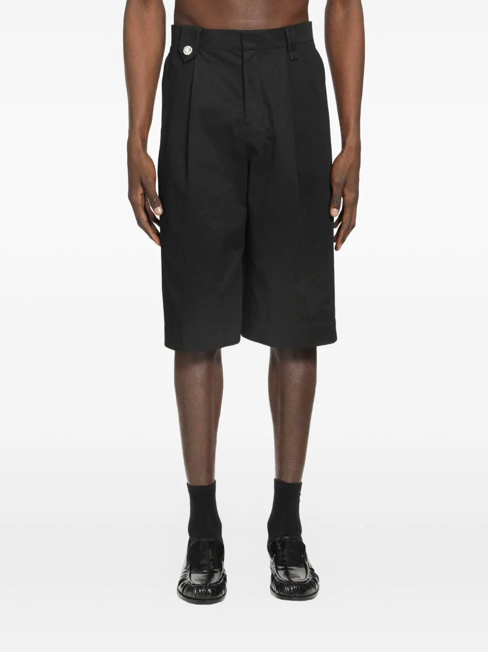 tailored wide-leg shorts - 1