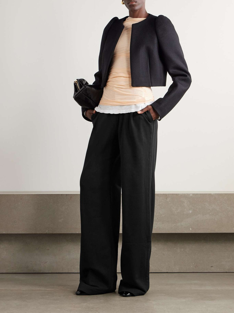 Dries Van Noten Pleated cotton-jersey wide-leg pants outlook
