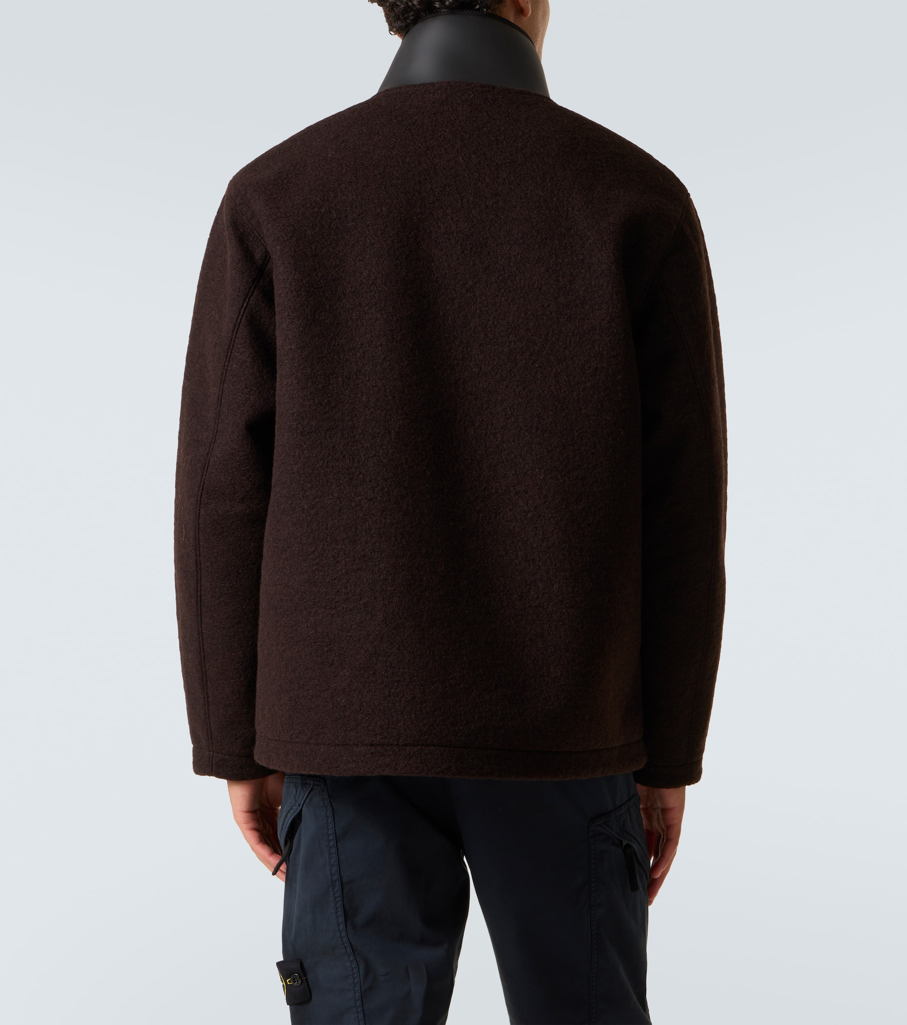 Logo wool-blend jacket - 4