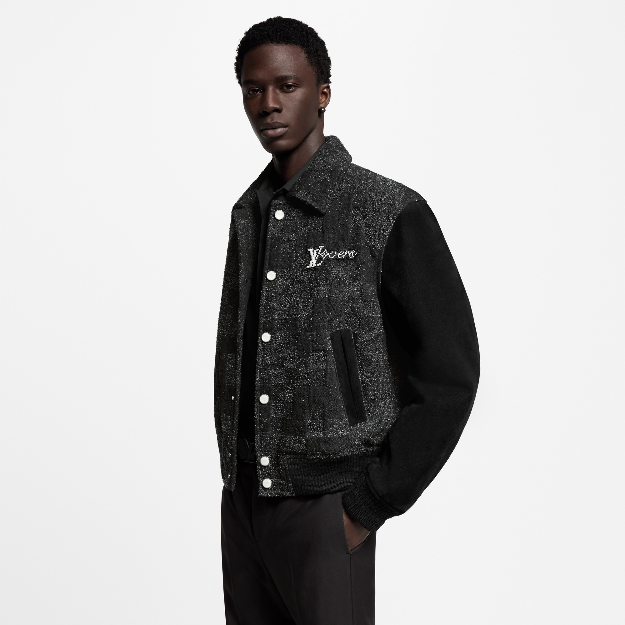Mix Leather Varsity Blouson - 2