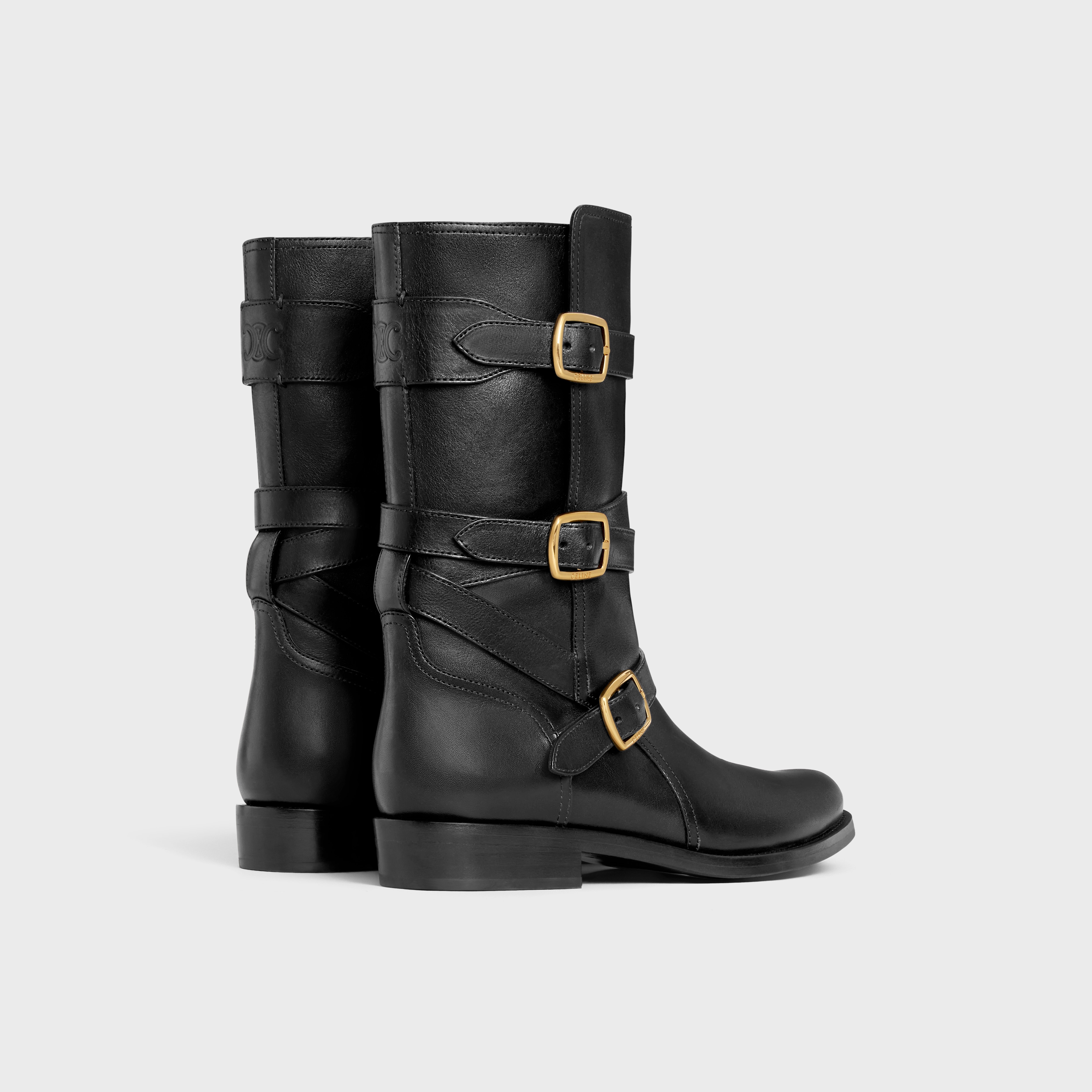 CELINE LYRA TRIPLE BUCKLES BOOT in Calfskin - 3