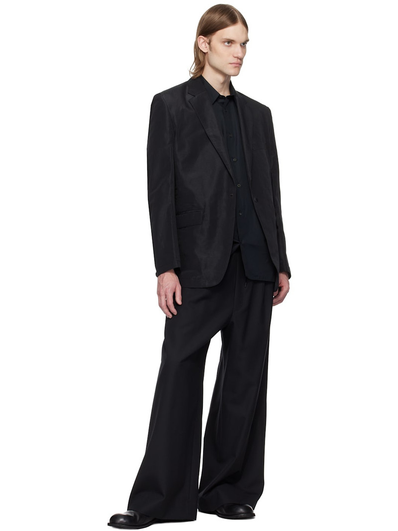 Comme des Garçons Homme Black Notched Lapel Blazer outlook