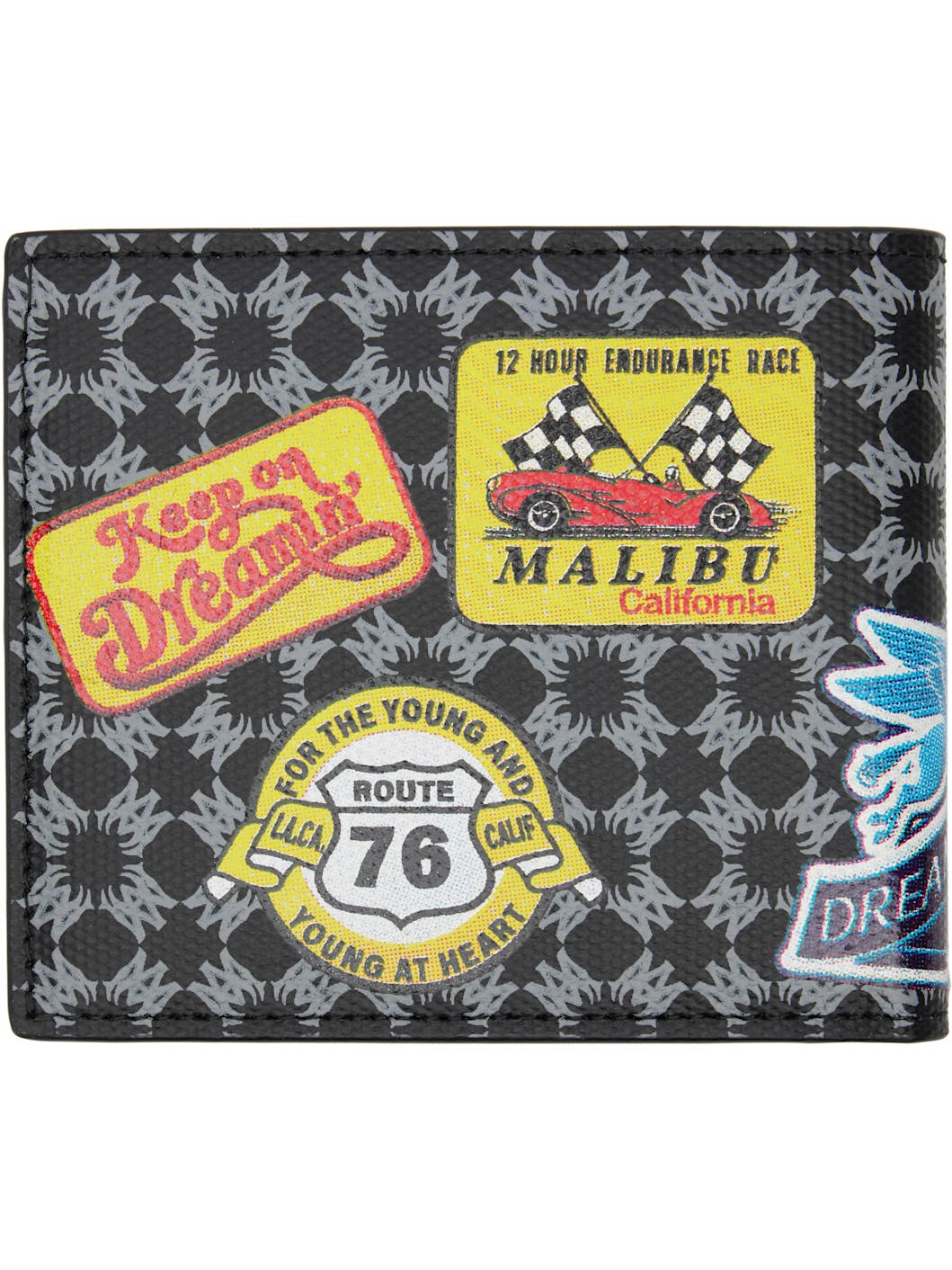 Black Station Patch Bifold Wallet - 2