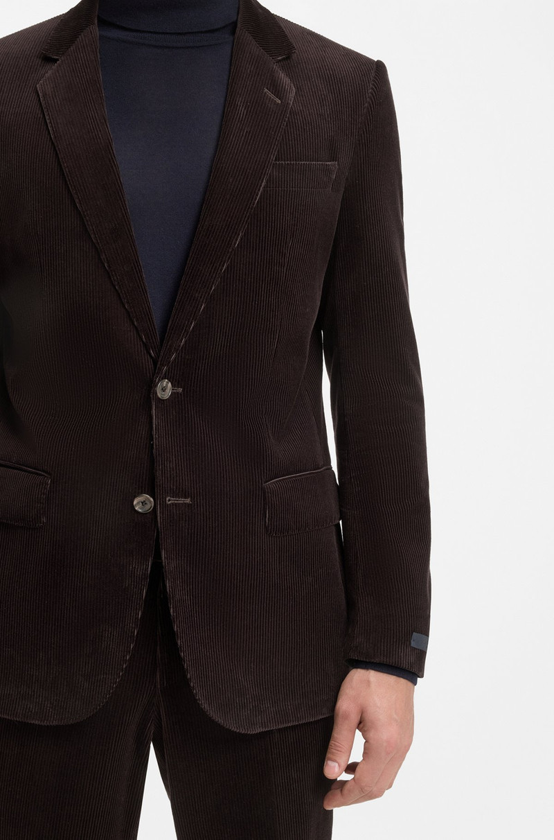 BECKHAM X BOSS BLAZER IN STRIPED COTTON 6