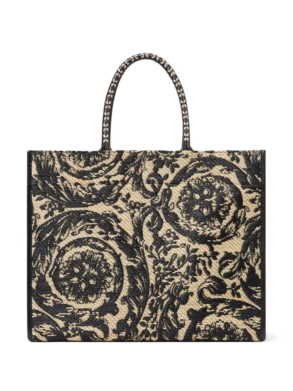 large Barocco Athena raffia tote bag - 2
