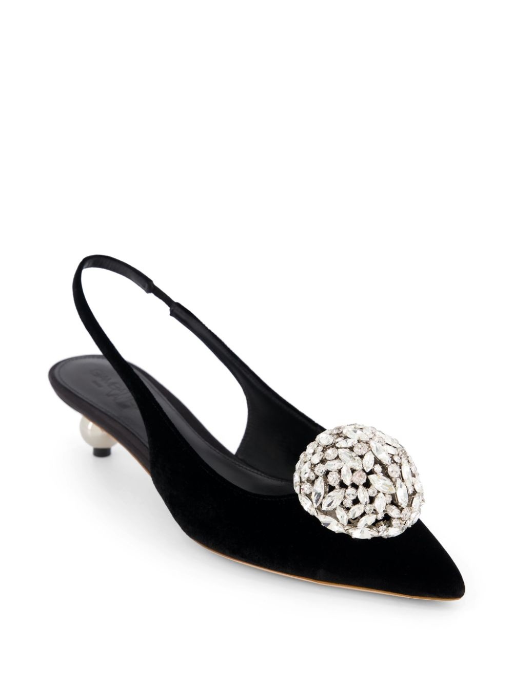 35mm crystal-embellished slingback pumps - 2