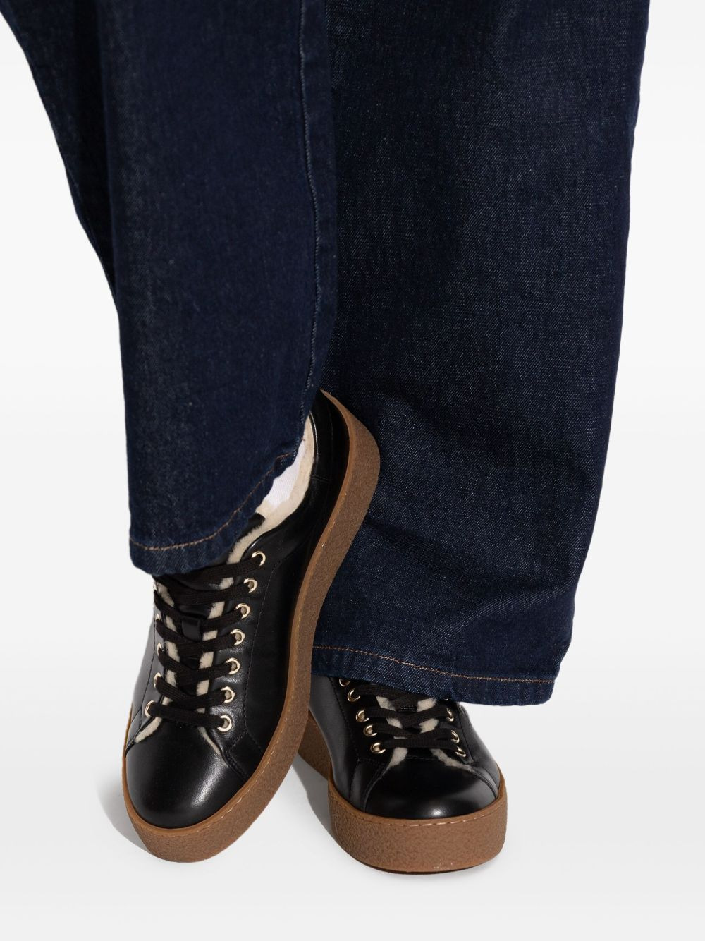 Lucerne shearling-lined leather sneakers - 5