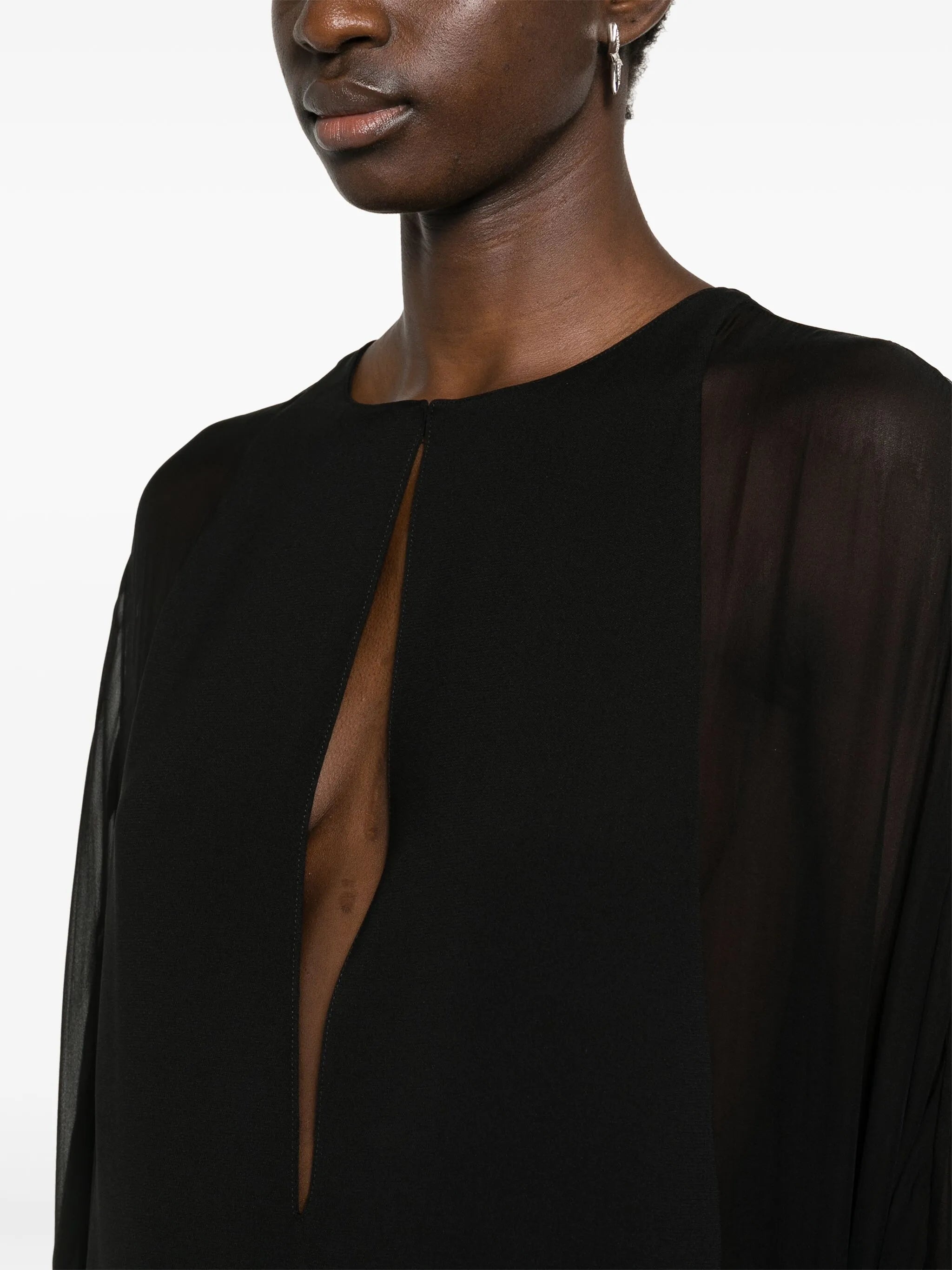 Semi-sheer-panelled Maxi Dress - 3