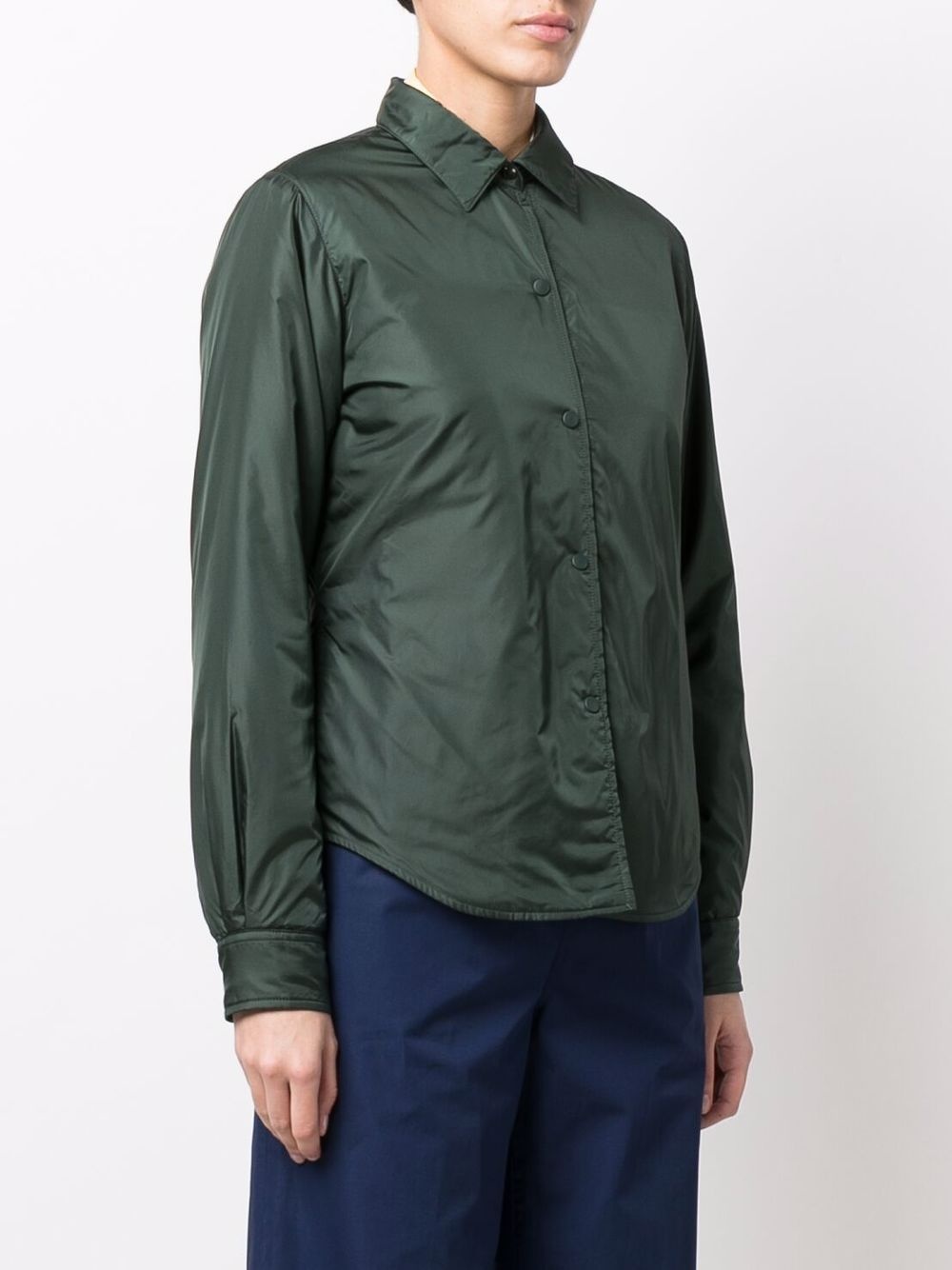 pointed-collar button-up shirt - 3
