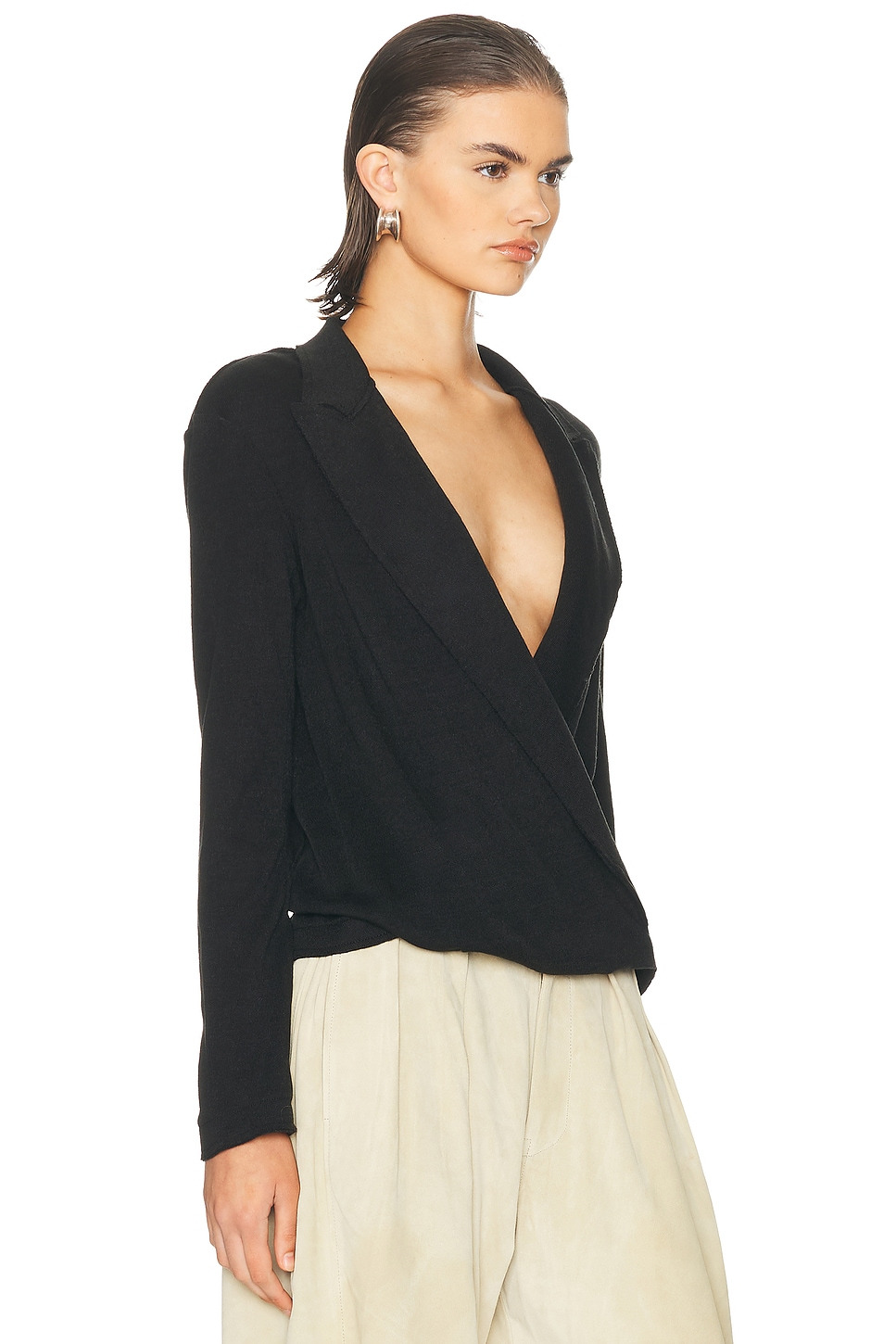 Twisted Lapel Top - 2