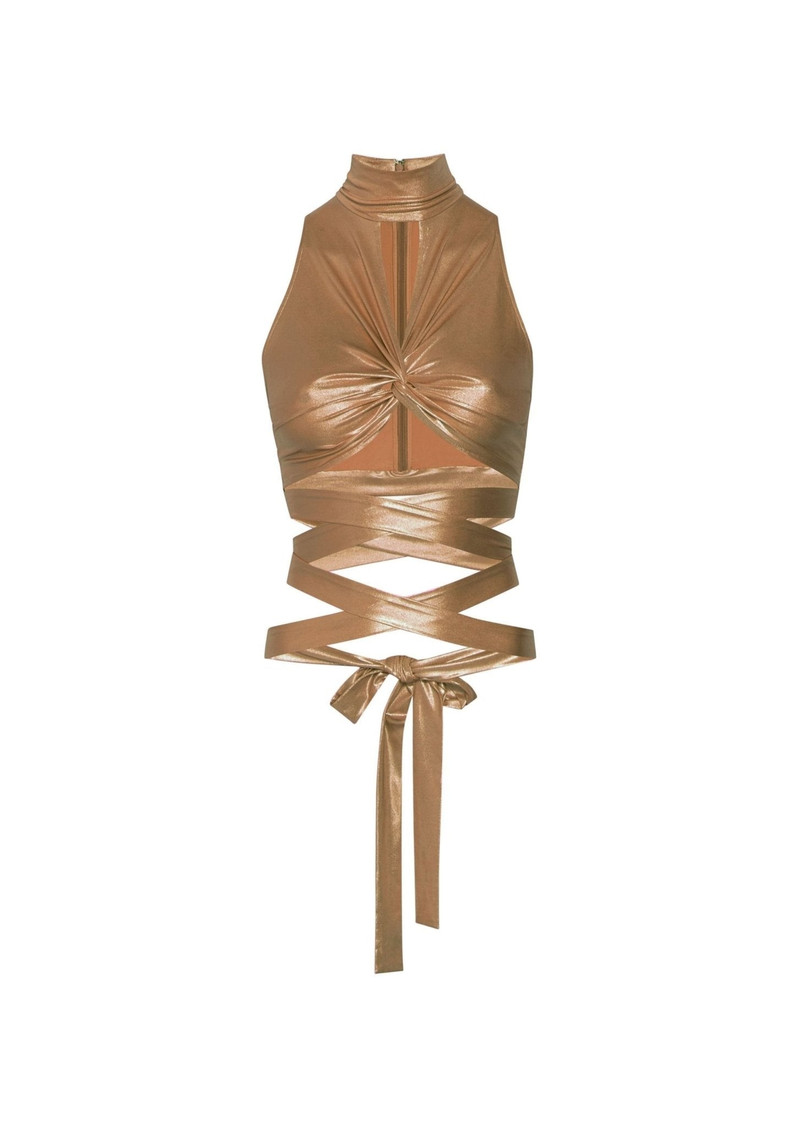 Coated Jersey Bra Top 1