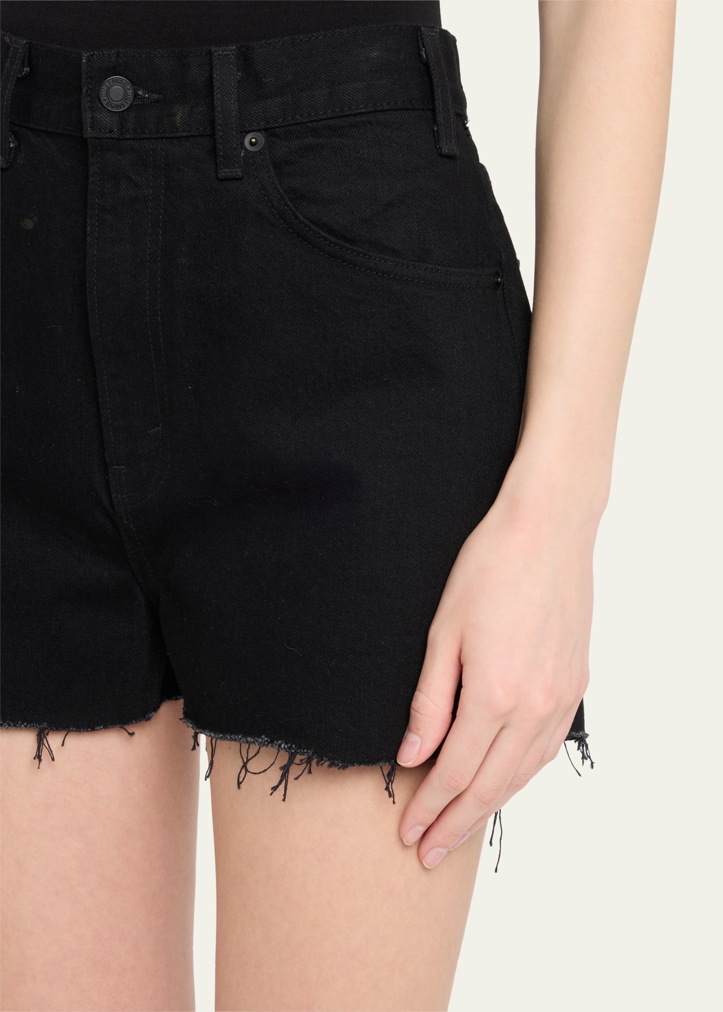 Cobain Frayed Denim Shorts - 5