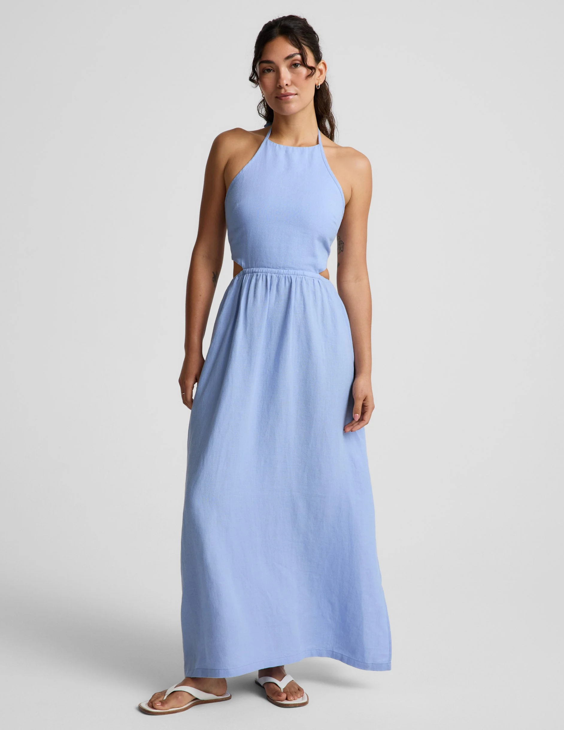 SoftWash Linen Halter Dress - 1