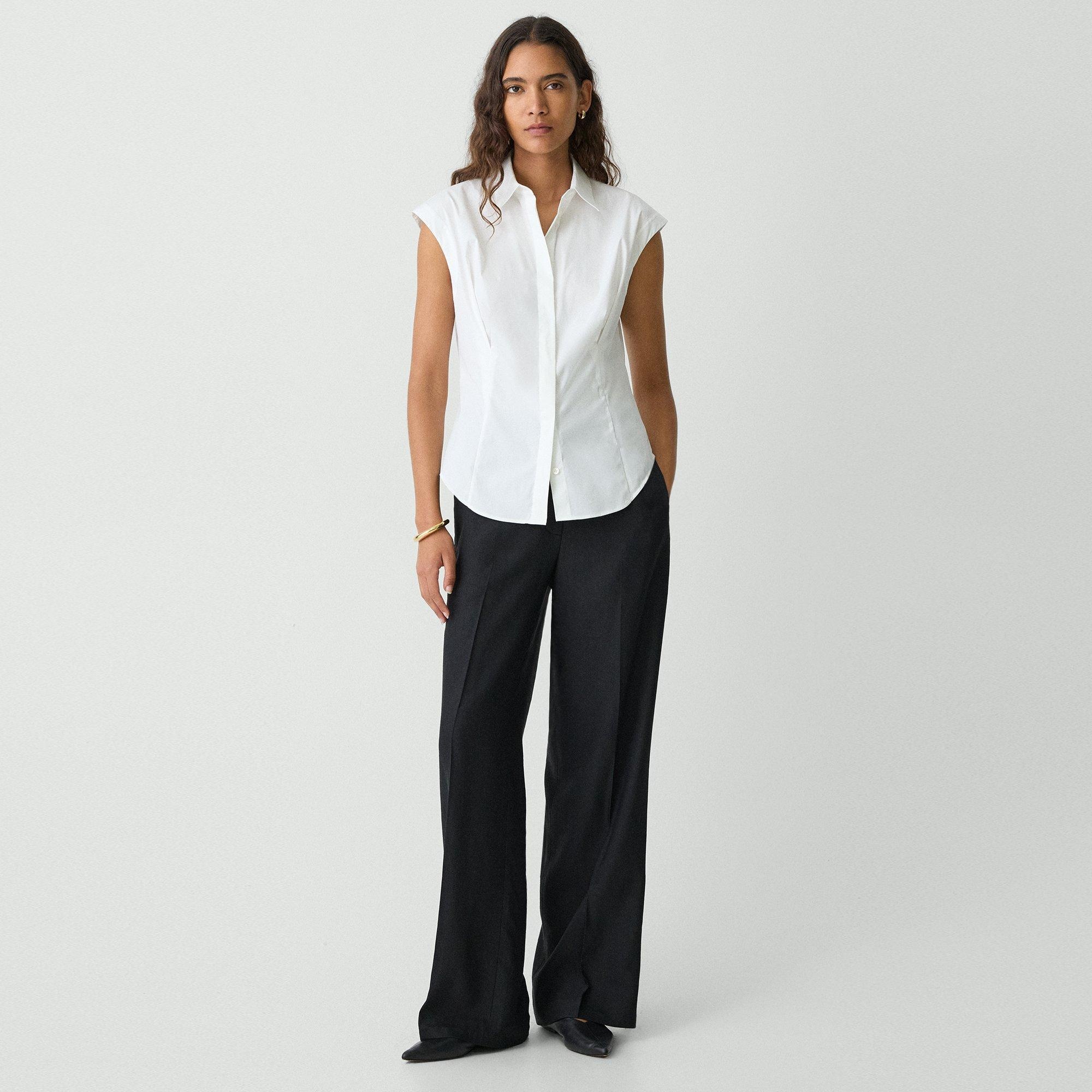 Cinched Cap Sleeve Shirt in Good Cotton - 6