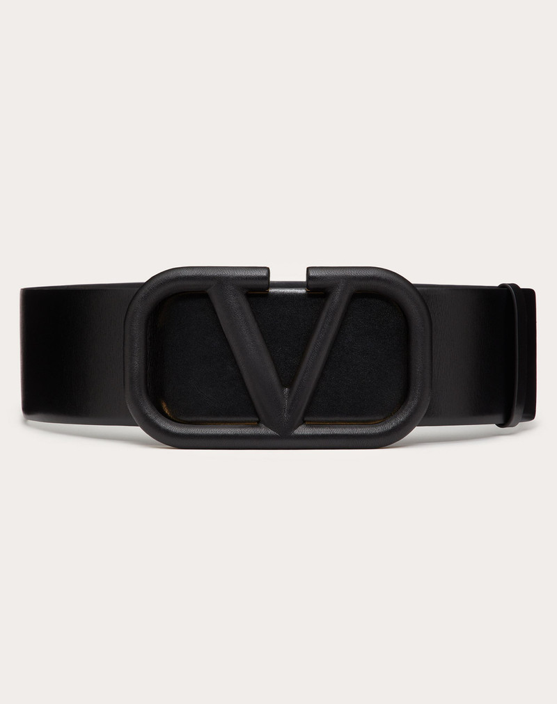 VLOGO SIGNATURE BELT IN GLOSSY CALFSKIN 70MM 1