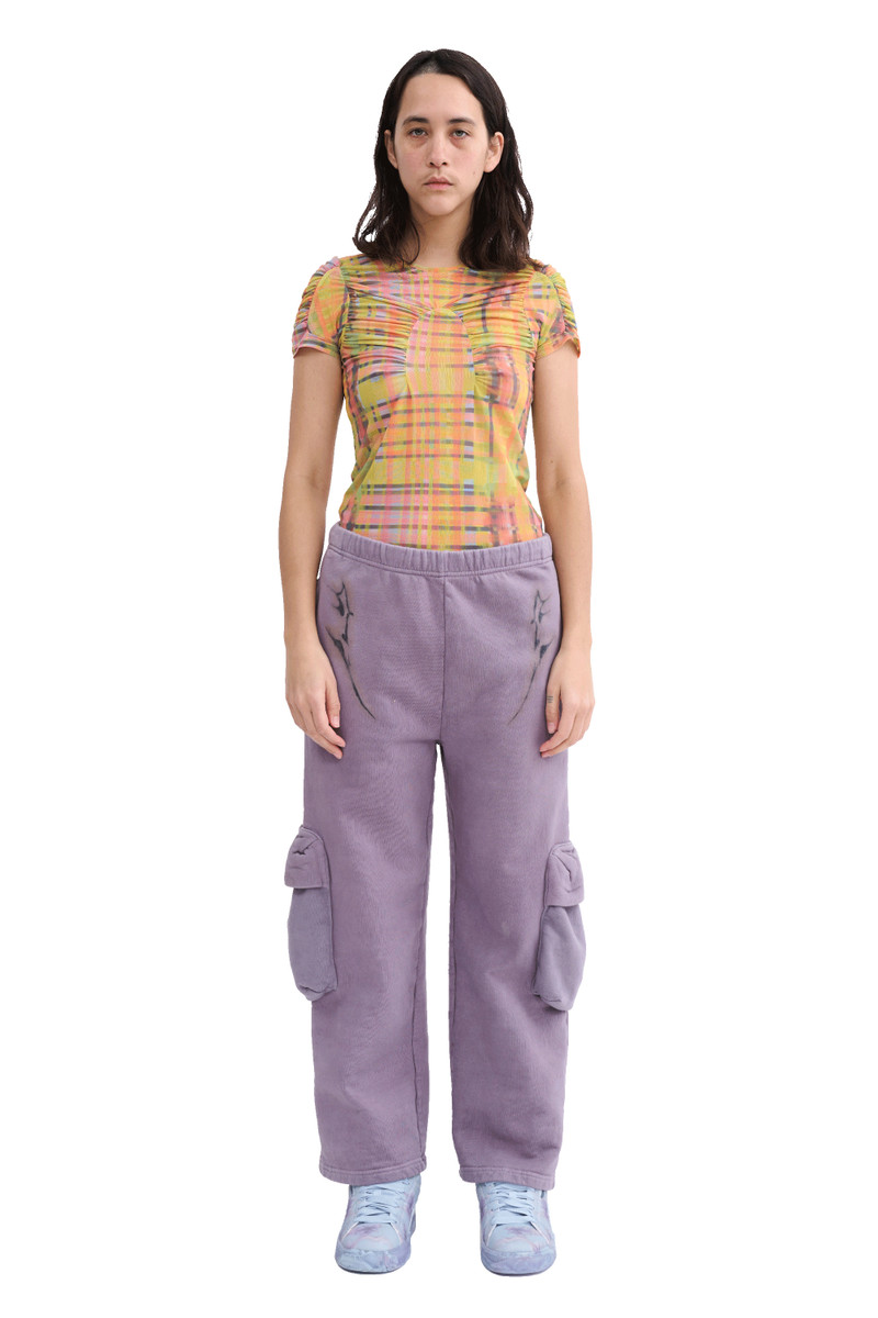 MAUVE CARGO SWEATPANT 1