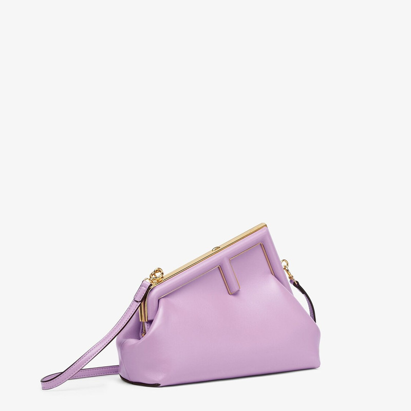 Lilac leather bag 2