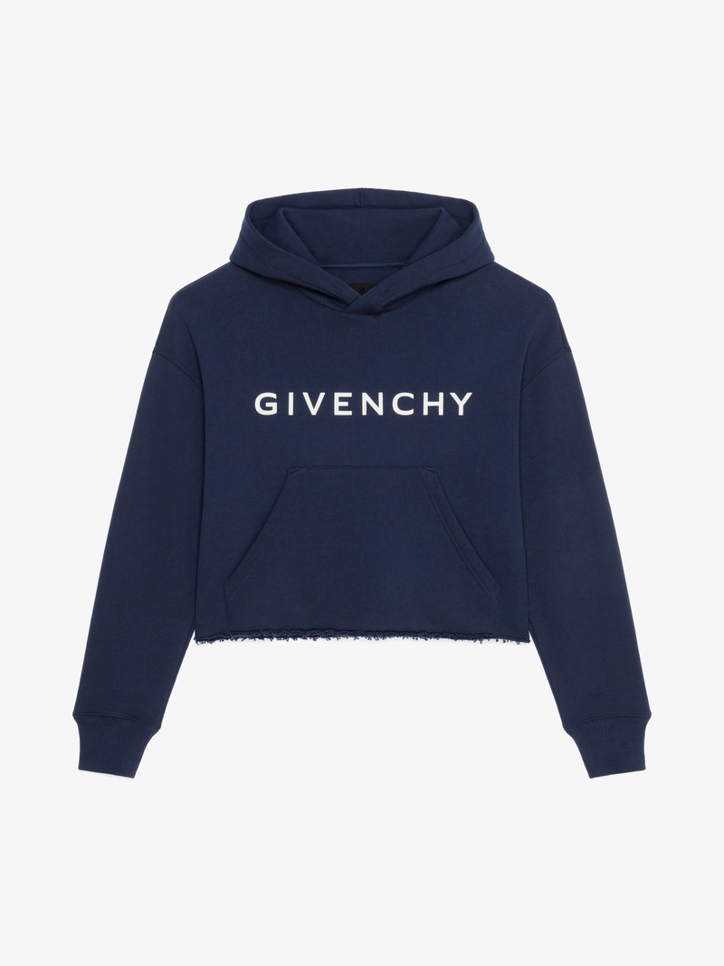GIVENCHY ARCHETYPE CROPPED HOODIE IN FLEECE 1