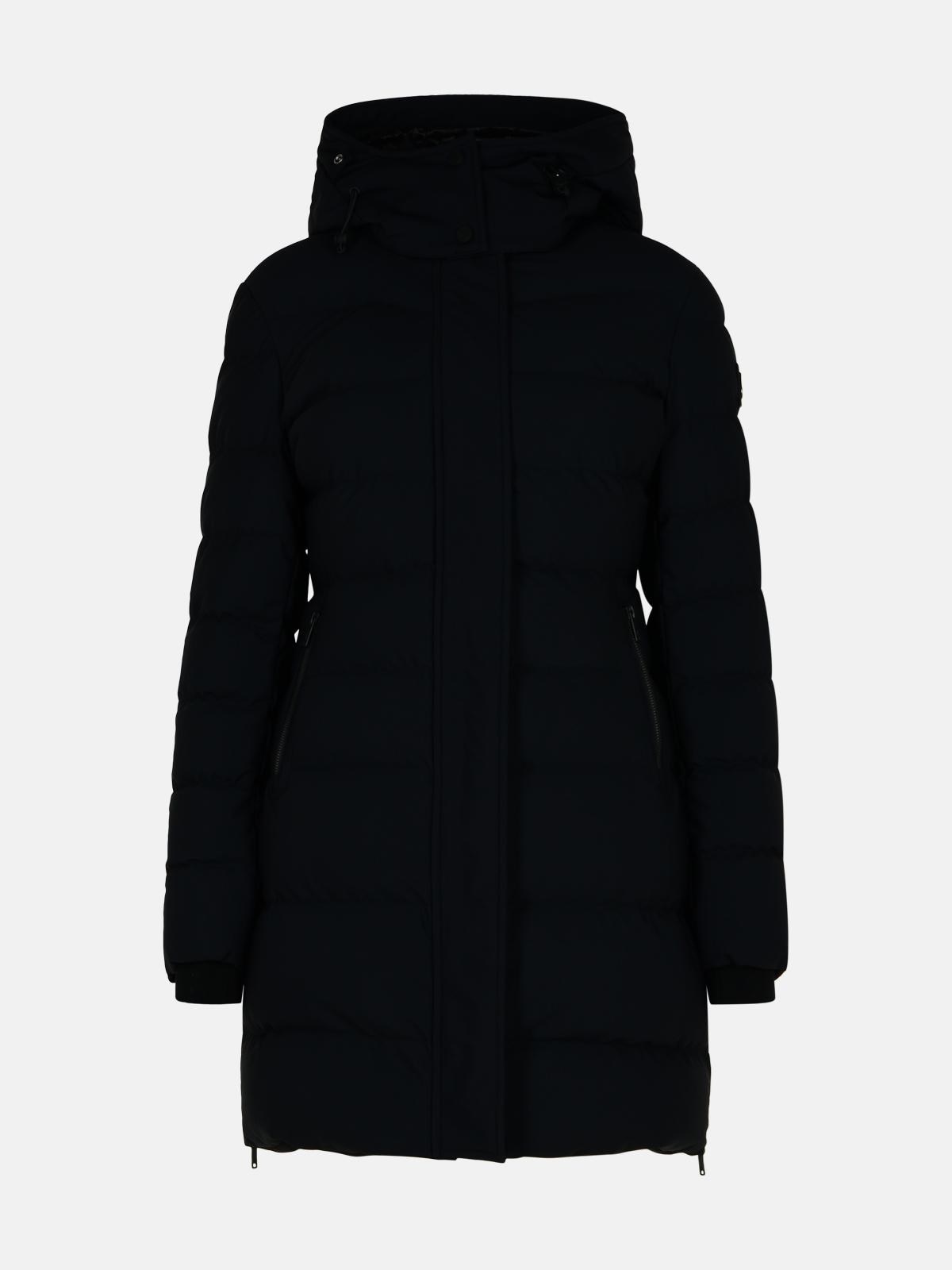 'WATERSHED 3' BLACK NYLON PARKA - 1