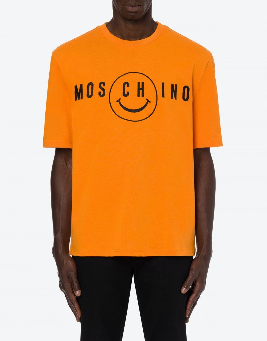 MOSCHINO SMILEY® EMBROIDERY THICK JERSEY T-SHIRT - 2