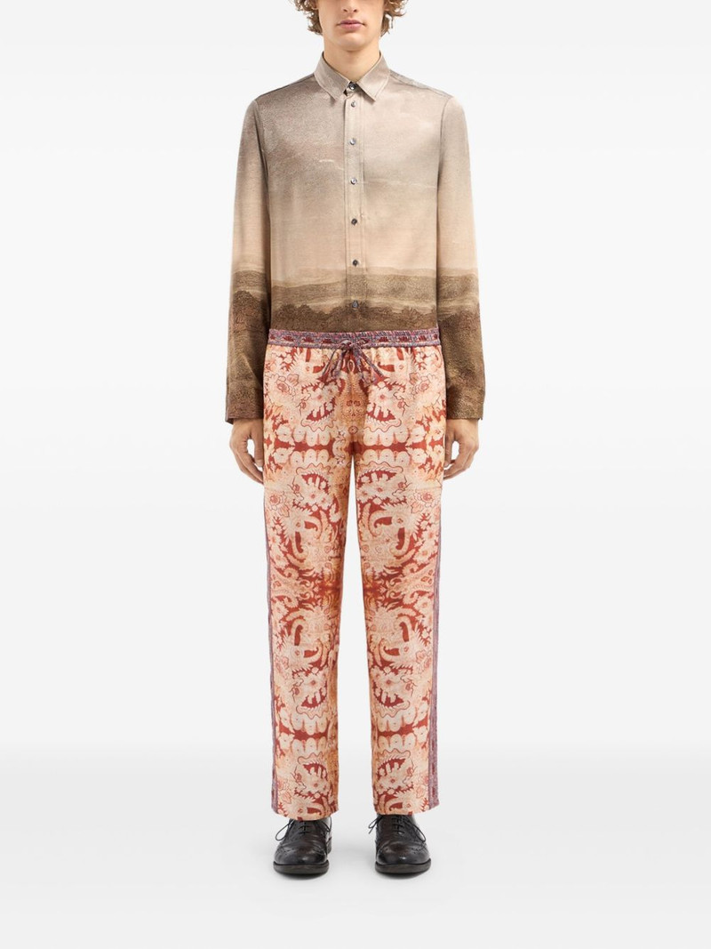 Pierre-Louis Mascia paisley-print drawstring-waist trousers outlook