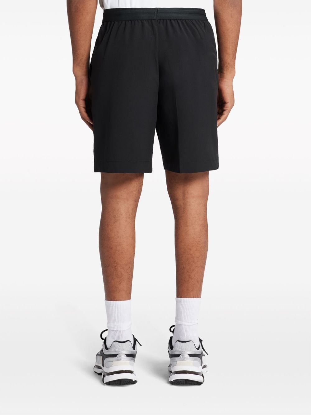 logo-appliquÃ© drawstring shorts - 4