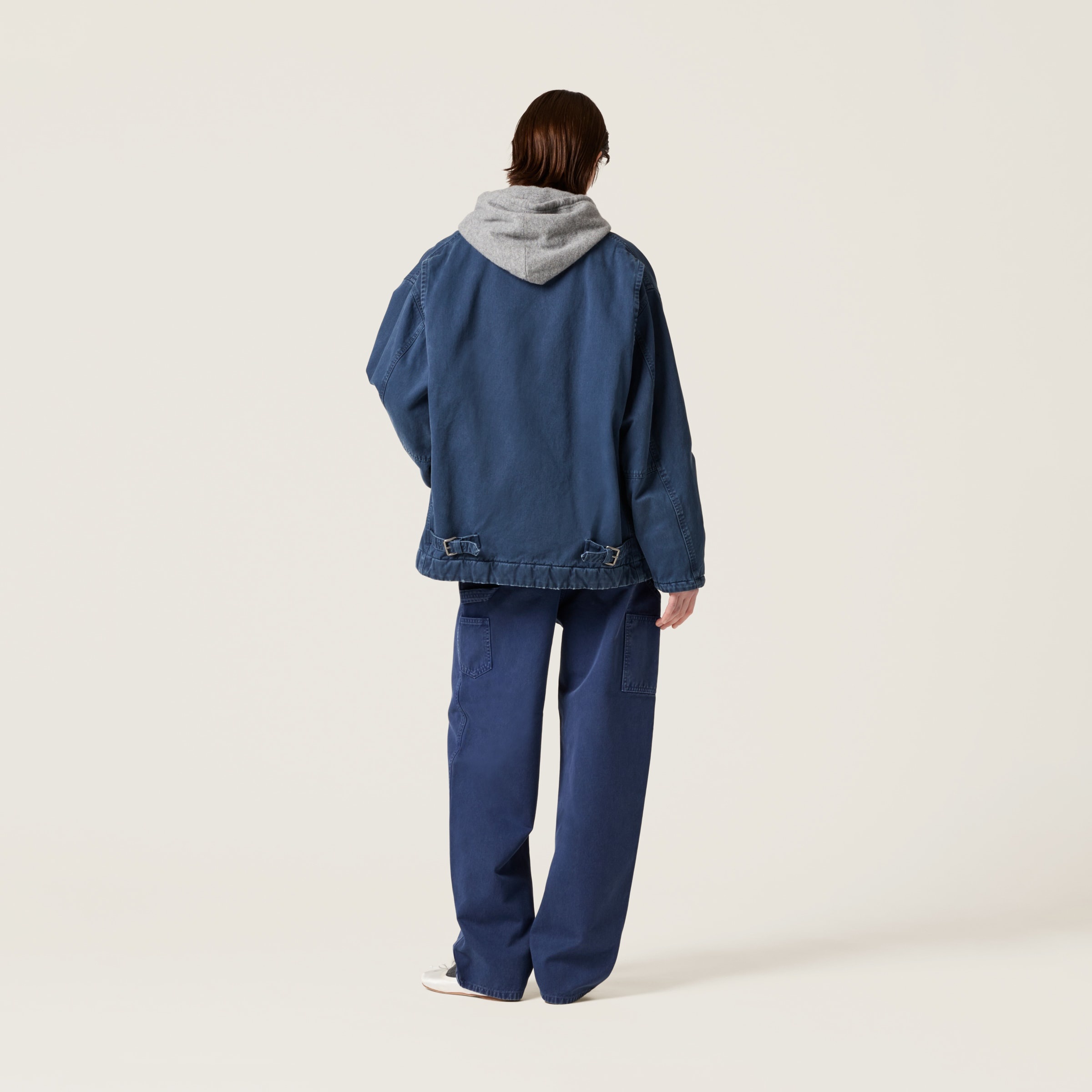 Garment-dyed gabardine pants - 3