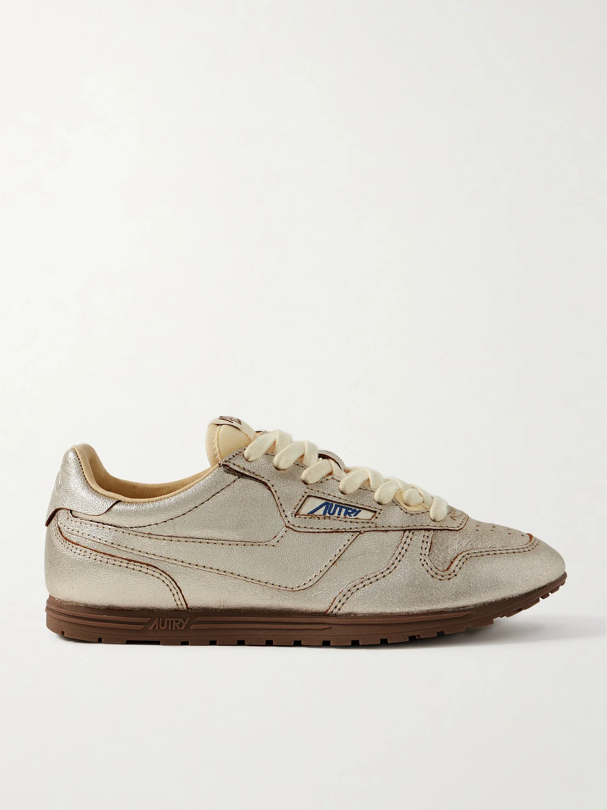 Windspin Metallic Leather Sneakers - 1