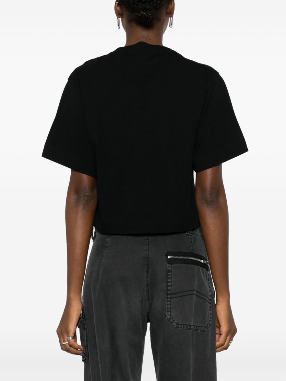 Bookish logo-print cropped T-shirt - 4