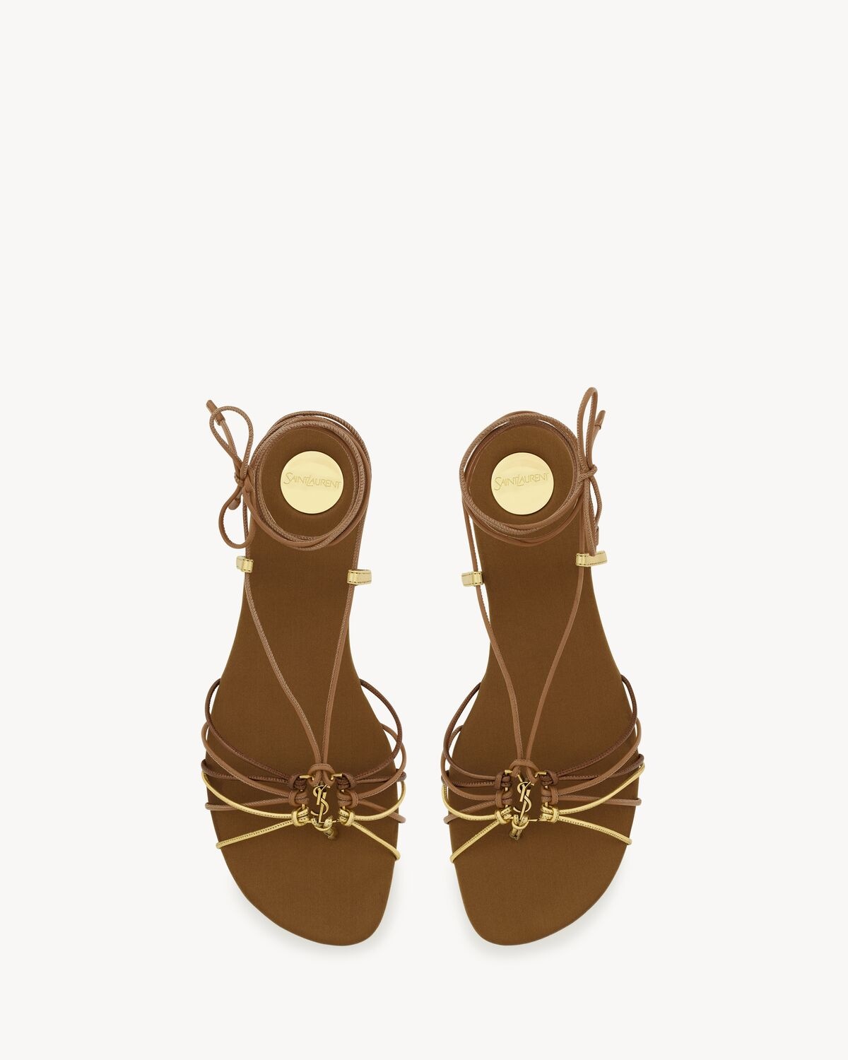 BABYLONE SANDALS IN SMOOTH AND METALLIC LEATHER - 3