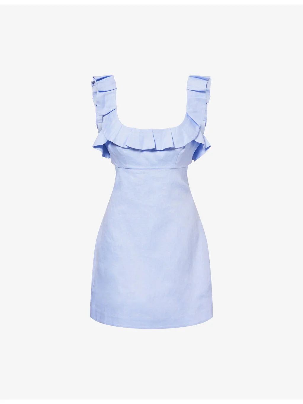 Indria Ruffled Cotton Mini Dress - 1