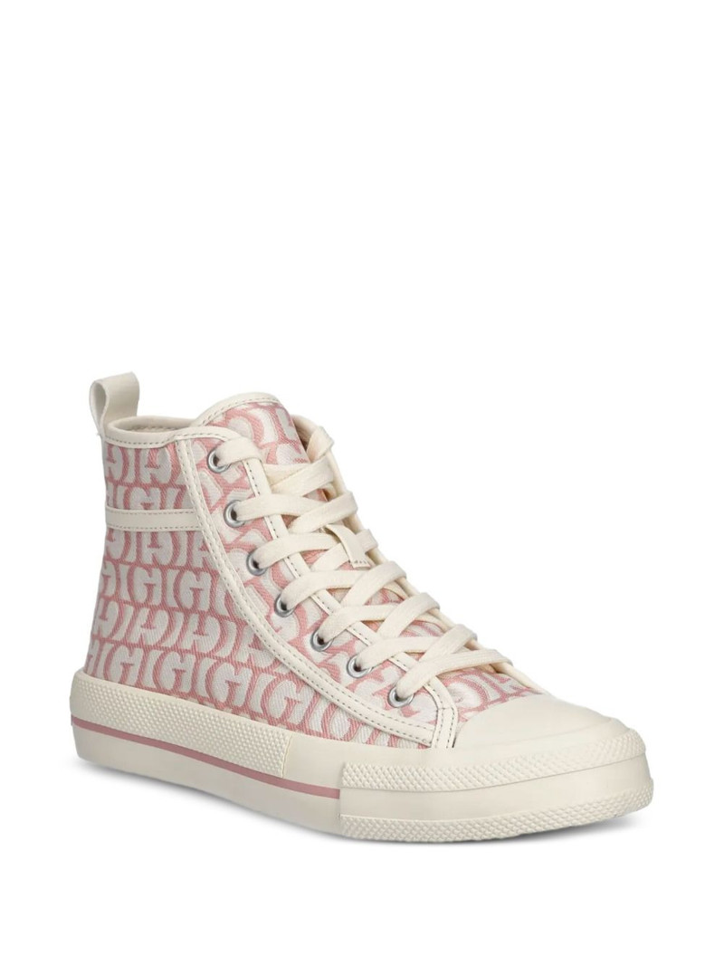 GUESS USA Colyn monogram-canvas high-top sneakers outlook