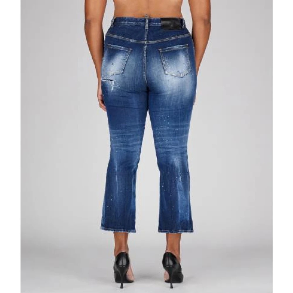 デニム・ジーパン Dsquared2 Blue High Waist Bell Bottom Jeans Dsquared2 Blue High Waist Bell Bottom Jeans | ShopSimon