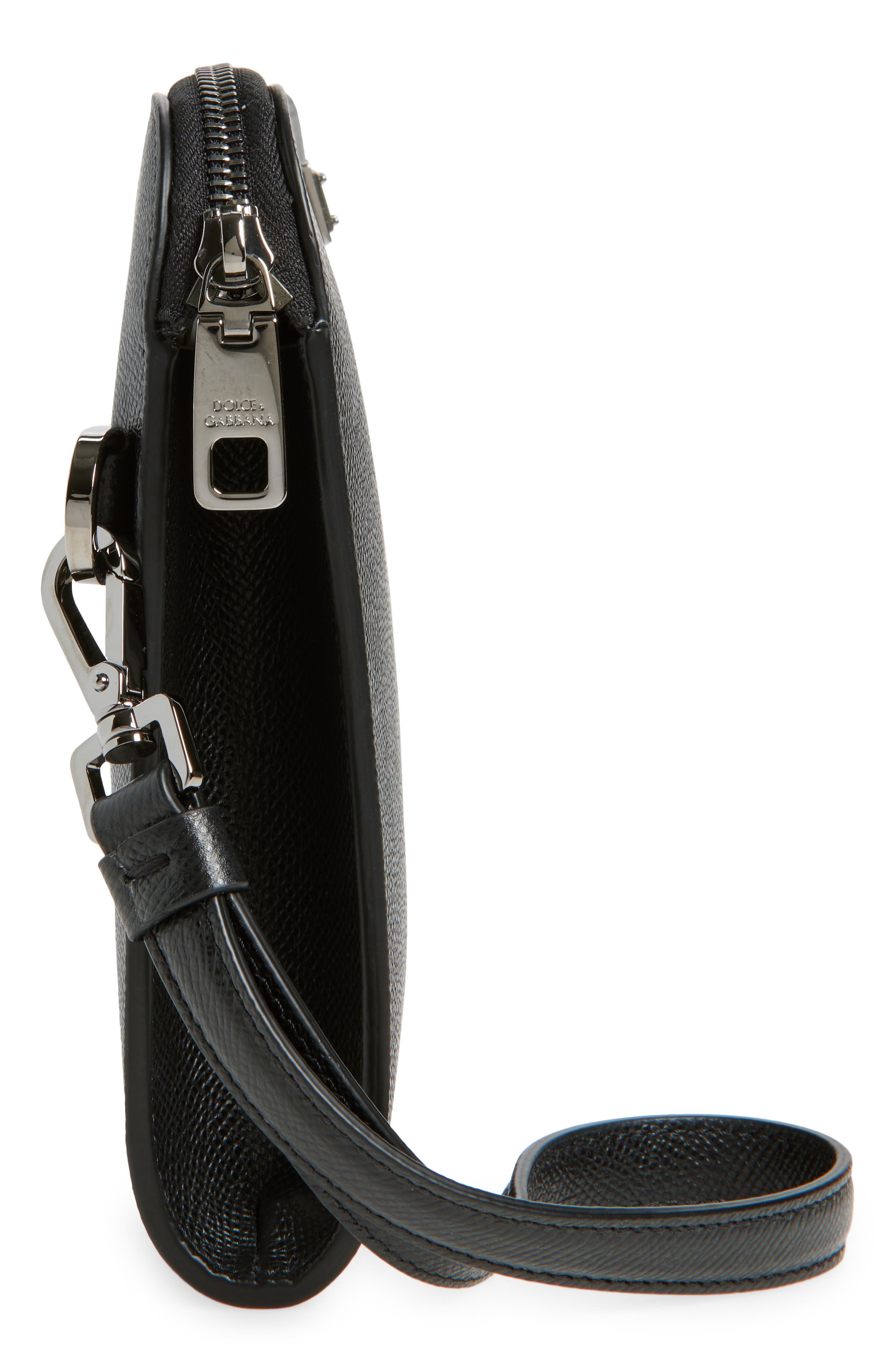 Dolce&Gabbana Alpina Leather Clutch in 80999 Nero at Nordstrom - 5