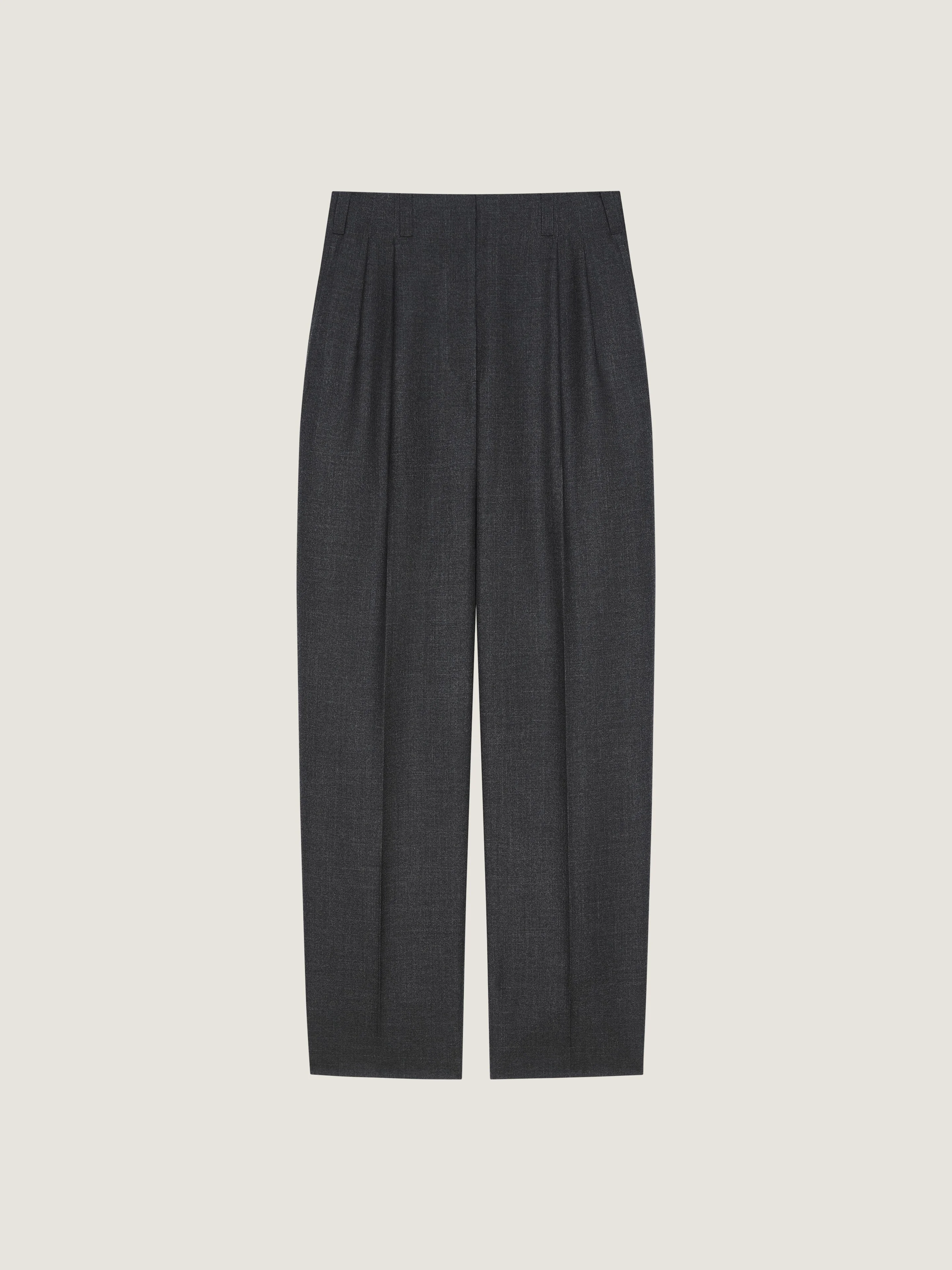 DOUBLE PLEAT PANTS IN WOOL - 1