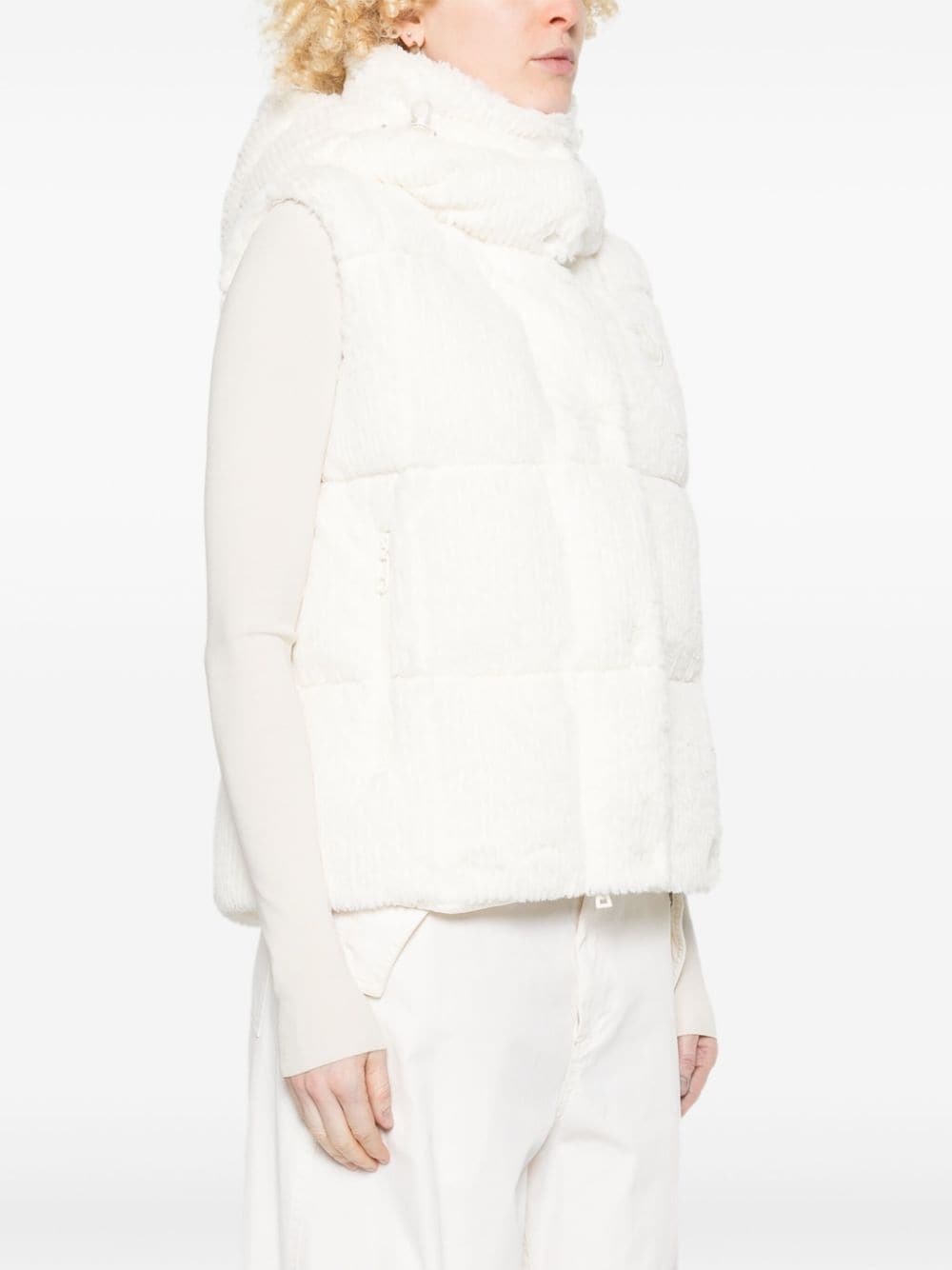 faux-fur gilet - 3