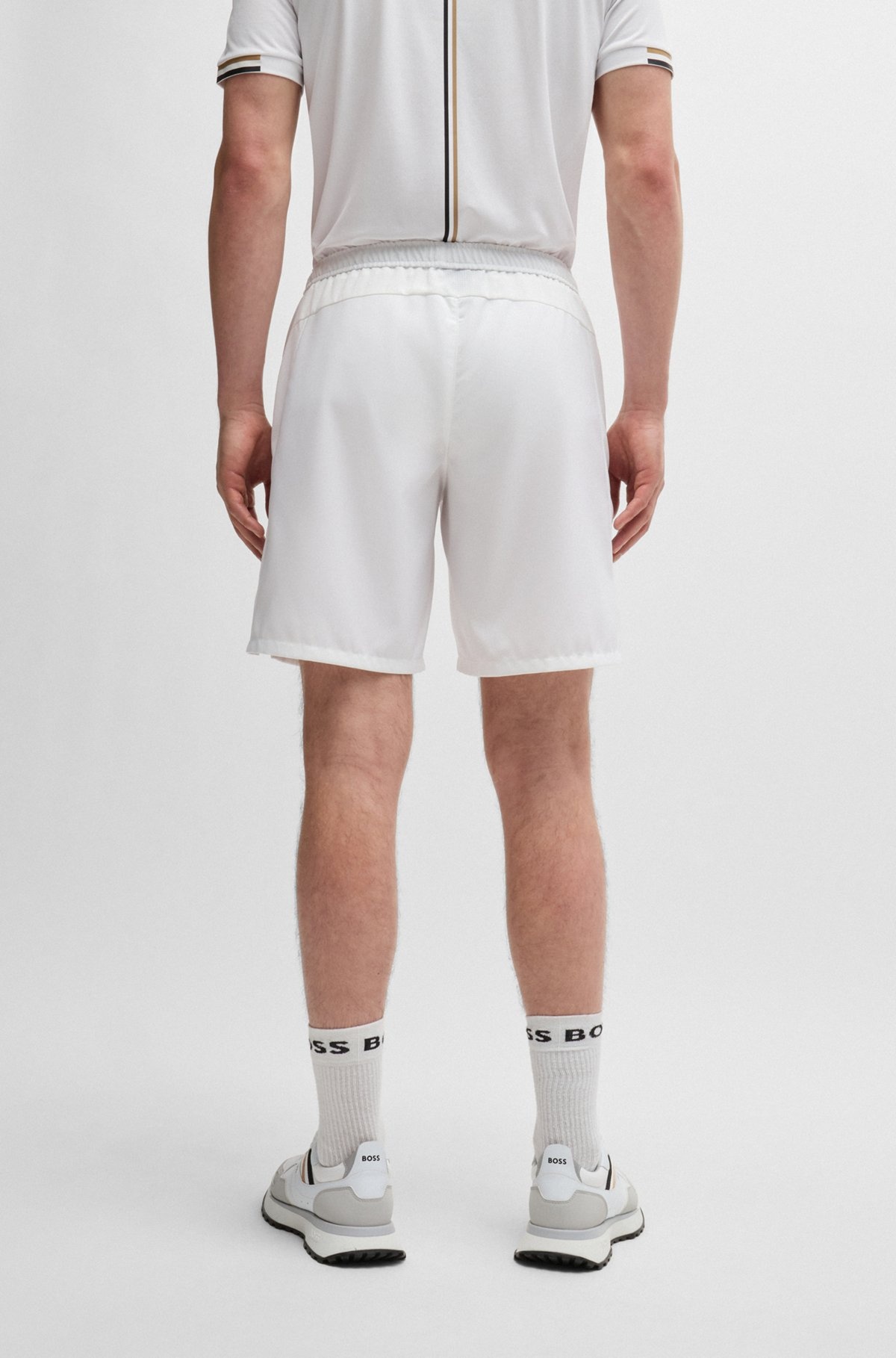BOSS X MATTEO BERRETTINI WATER-REPELLENT SHORTS WITH LOGO PRINT - 4