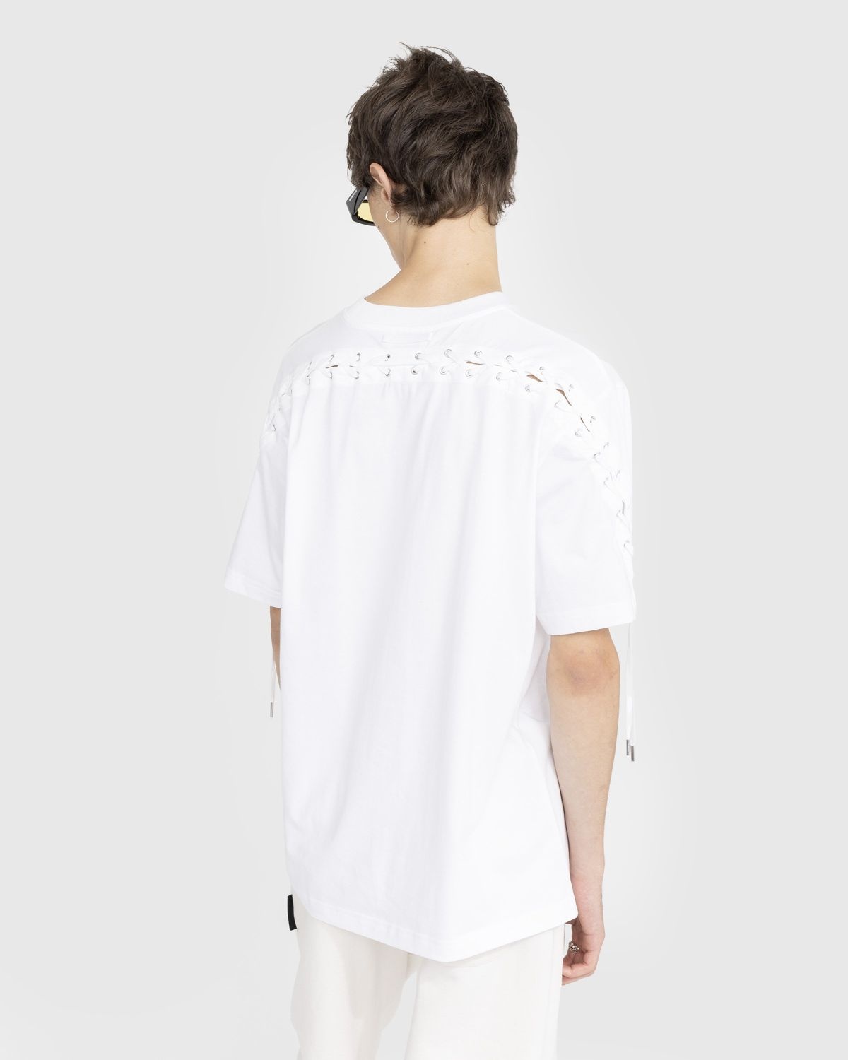 Jean Paul Gaultier – Oversize Laced Tee-Shirt White - 3