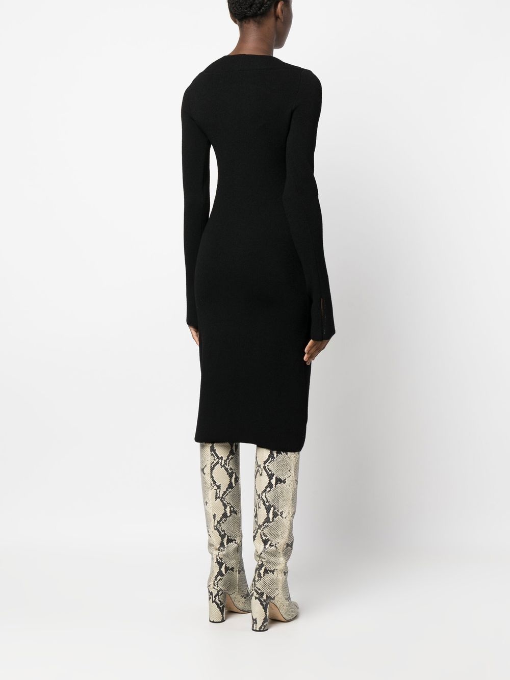 textured knit dress - 4
