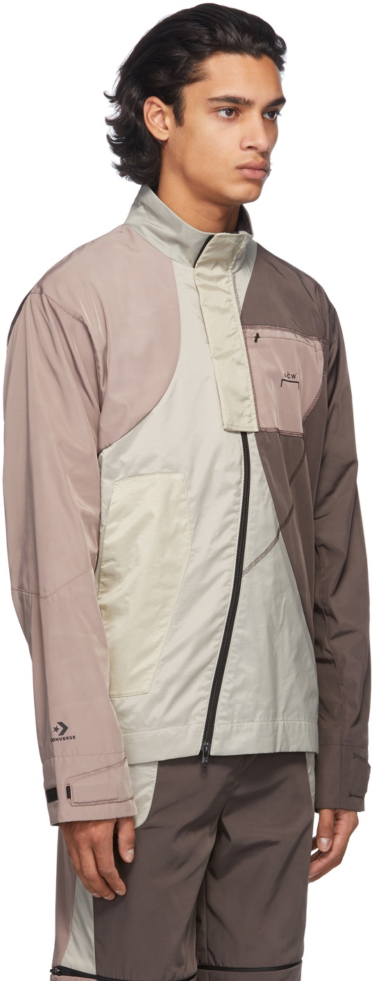 Purple & Beige Converse Edition Panelled Track Jacket - 2