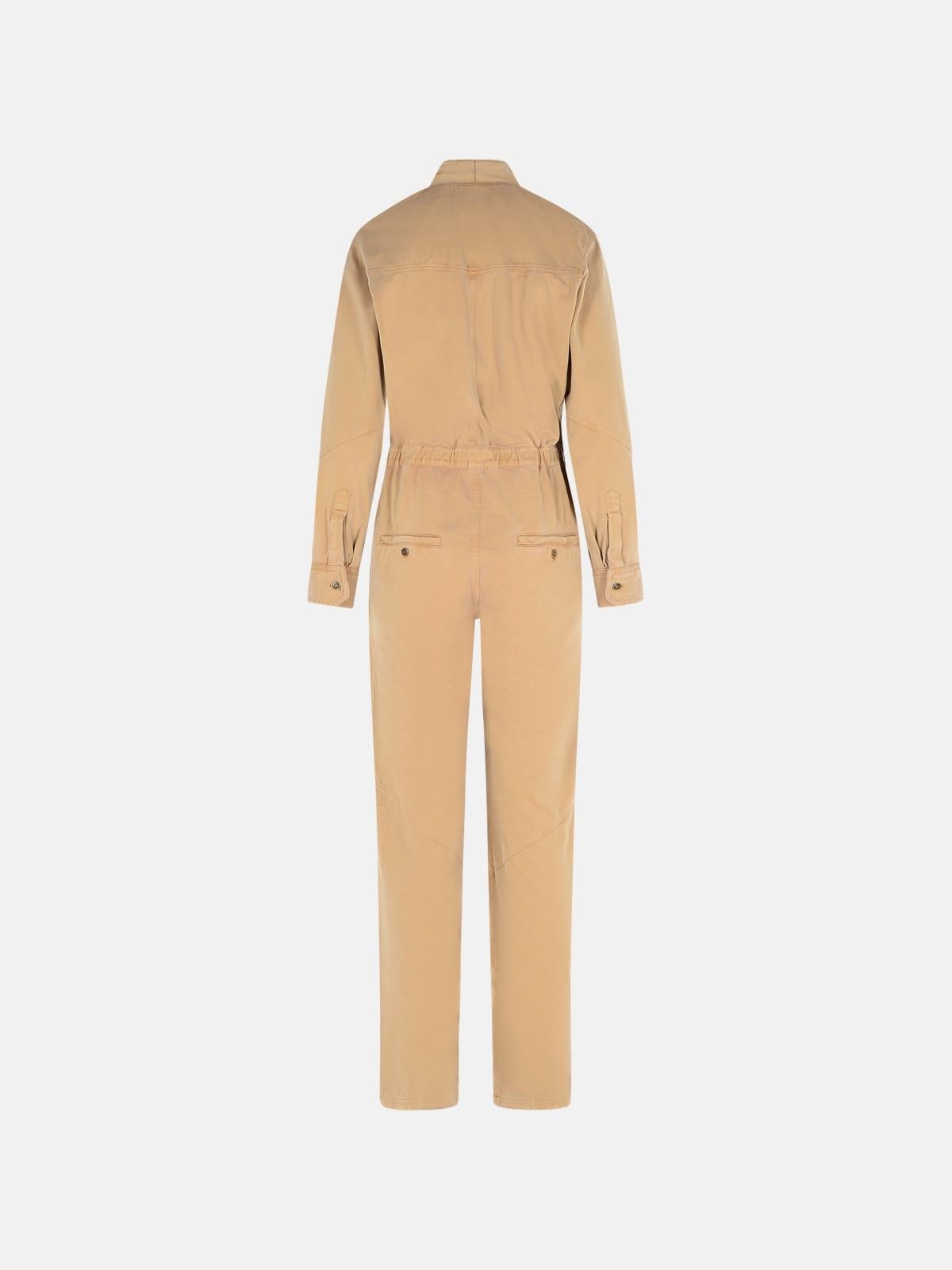 'REMADY' BROWN COTTON JUMPSUIT - 3