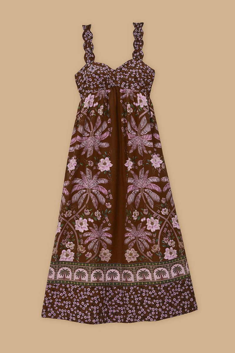Brown Palm Dream Lenzing™ Ecovero™ Euroflax™ Maxi Dress 7
