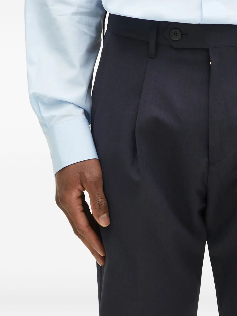 pleated-front trousers - 4