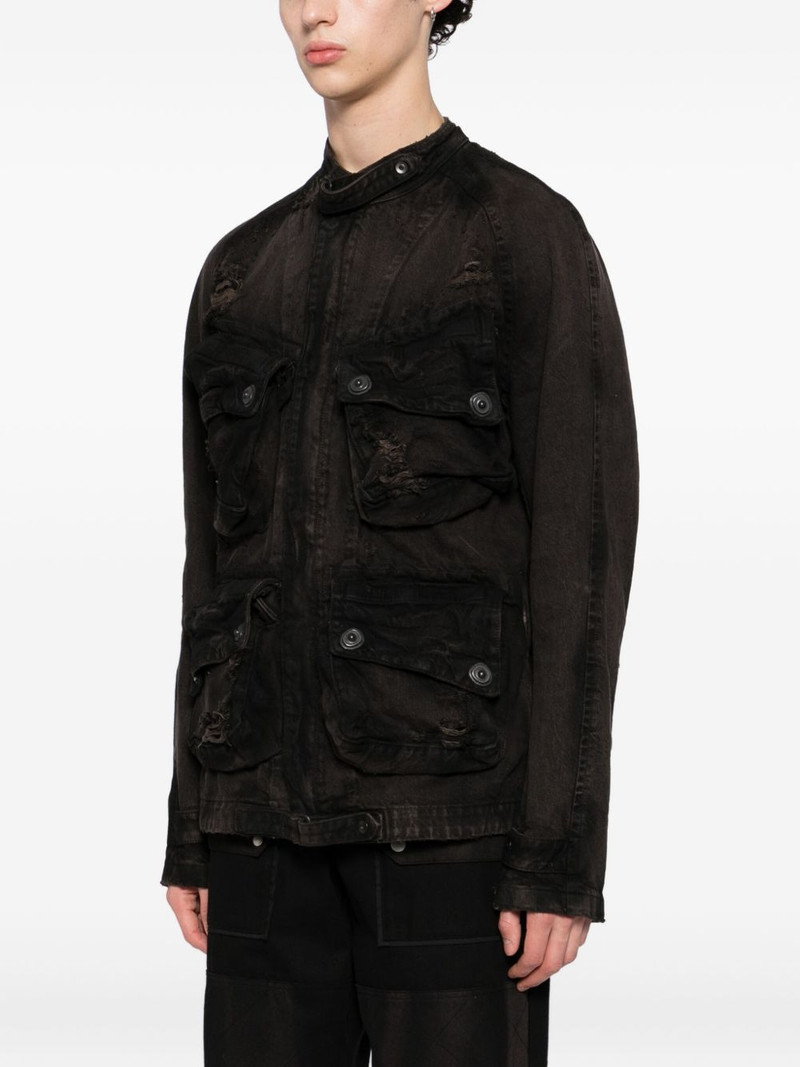 distressed-effect denim jacket 3