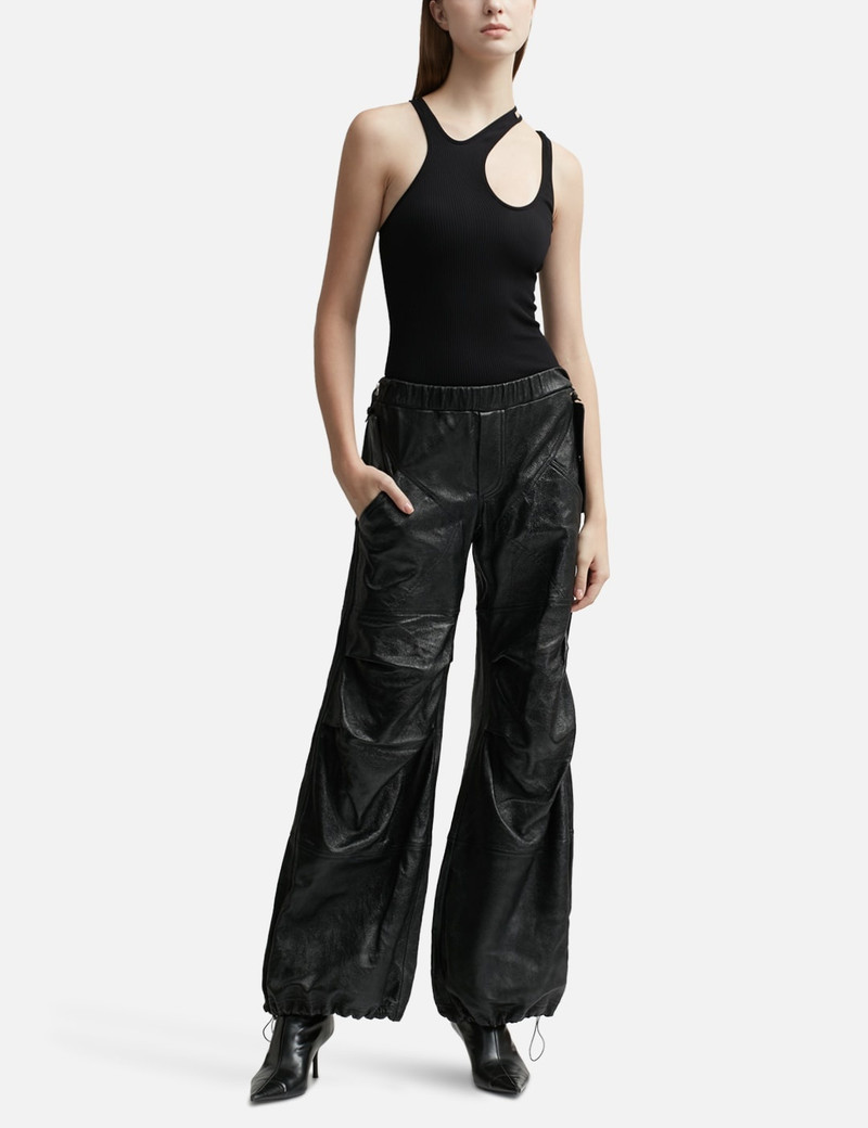 ANDREĀDAMO WET LEATHER CARGO PANTS outlook