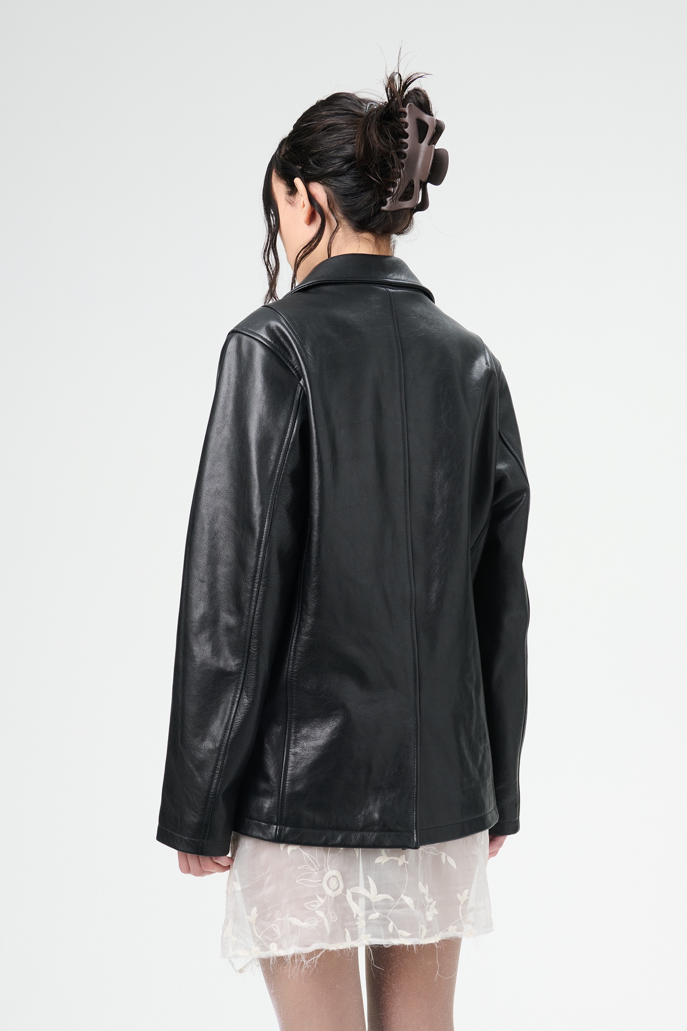 Lane Jacket Heavy Grain Black Leather - 6